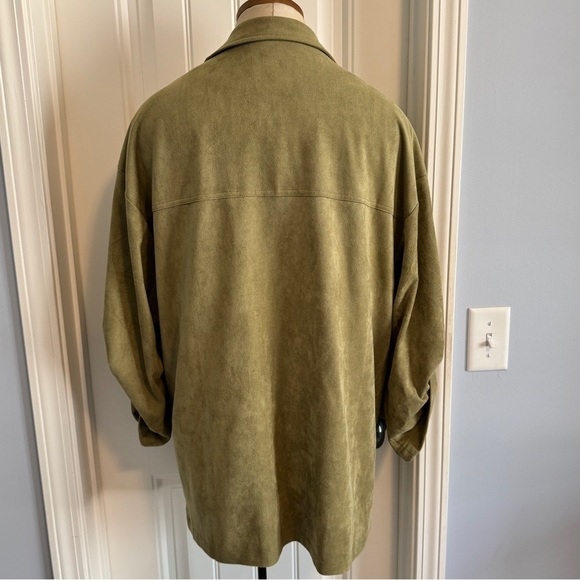 Andersen & Lauth One Size Green Suede Jacket ~ Chore Utility Boho Modern - Picture 3 of 9